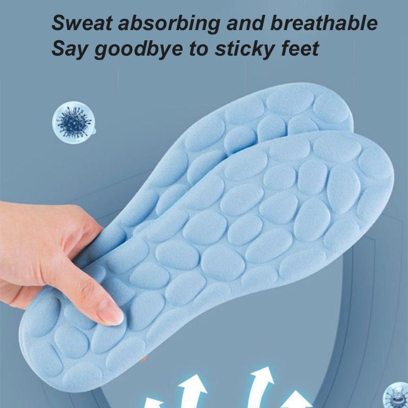 Cobblestone Design Insoles, Anti-odor Sports Insoles, Breathable & Sweat Absorption Sports Insoles, Soft & Comfortable Sports Insoles for Men & Women