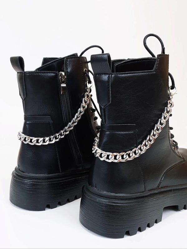 Punk Style Chain Design Shoes Decorations, Fashionable Shoes Accessories for Women & Men, Trendy All-match & Exquisite Shoes Decorations for Birthday Gift