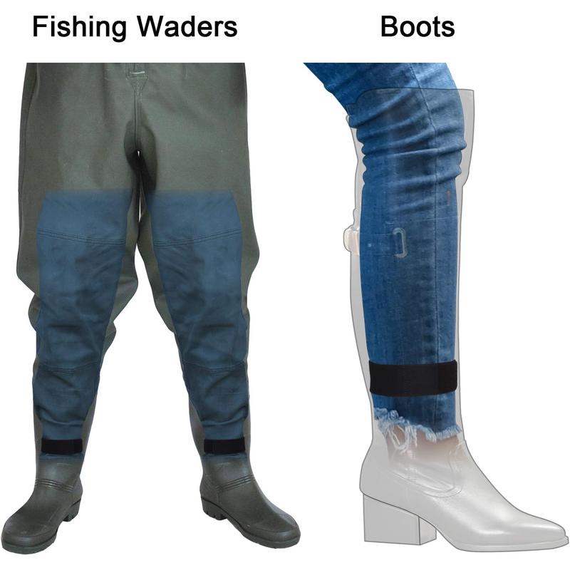 Wisdompro Ankle Strap, 1 Pair Polyester Blousing Garters Trousers Boots Blouses Strap with Hook and Loop for Waders, Fly, Fishing, Hunting, Hiking, Cycling, Gardening, Military Uniforms Wisdompro