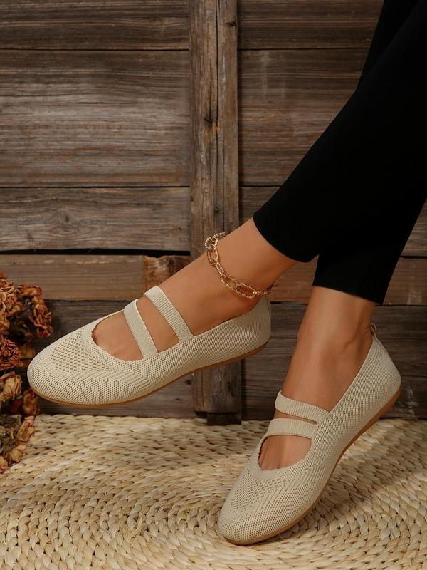 Women's Simple Plain Color Flat Flats, Casual Comfortable Versatile Shoes, Fashionable Round toe Breathable Flat Shoes