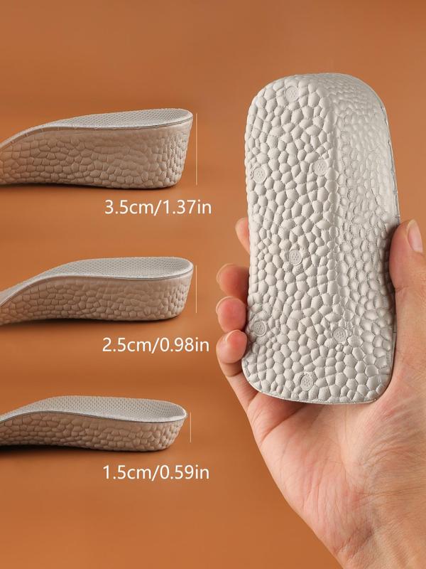 1 Pair Solid Color Shoe Insoles, Heightening Insoles, Half Insoles, Heel Insoles, Arch Support, Shock Absorbing Insoles, Casual Heel Cushion for Women & Men