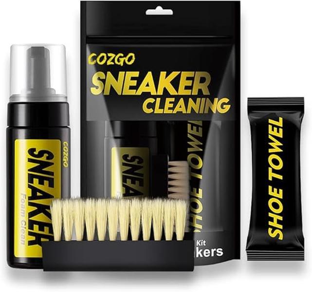 Shoe Cleaner Kit for Sneaker, Water-Free Foam Sneaker Cleaner 5.3Oz with Shoe Brush and Shoe Cloth,Work on White Shoe,Suede,Boot,Canvas,PU,Fabric,etc