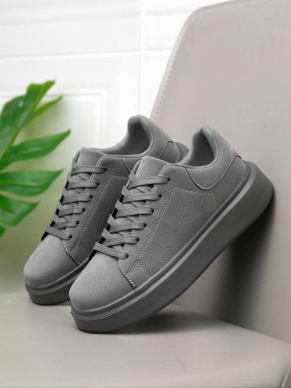 Women's Fashionable Lace Up Low Top Sneakers, Casual Comfortable Breathable Sports Shoes, Female All-match Round Toe Skate Shoes for Daily Wear