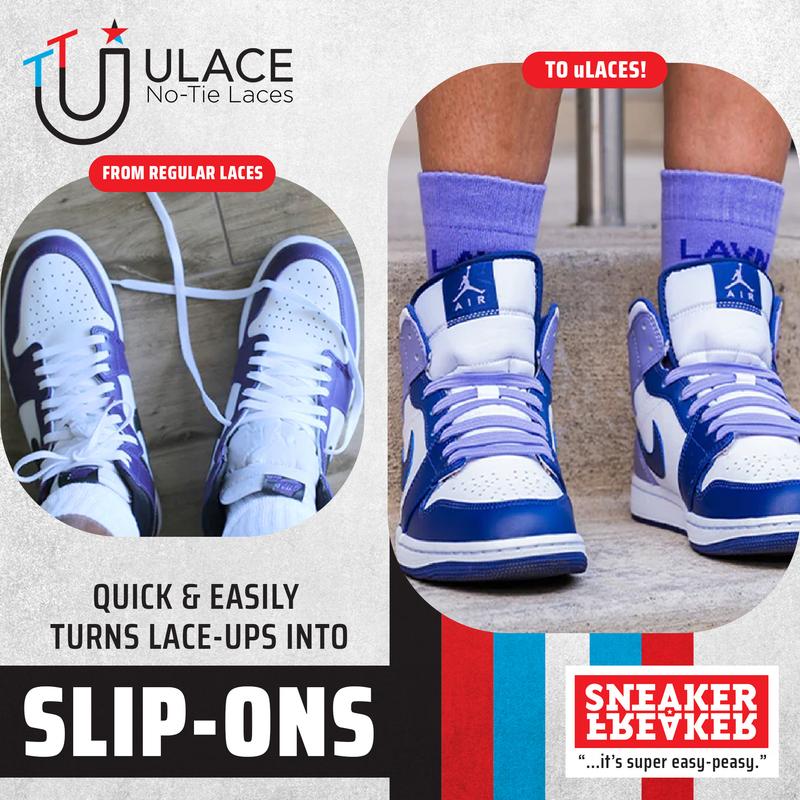 uLace Classic No-Tie Shoelaces: Stretchy, Easy-to-Install Elastic Laces for Sneakers - Set of 14 Footwear Comfort