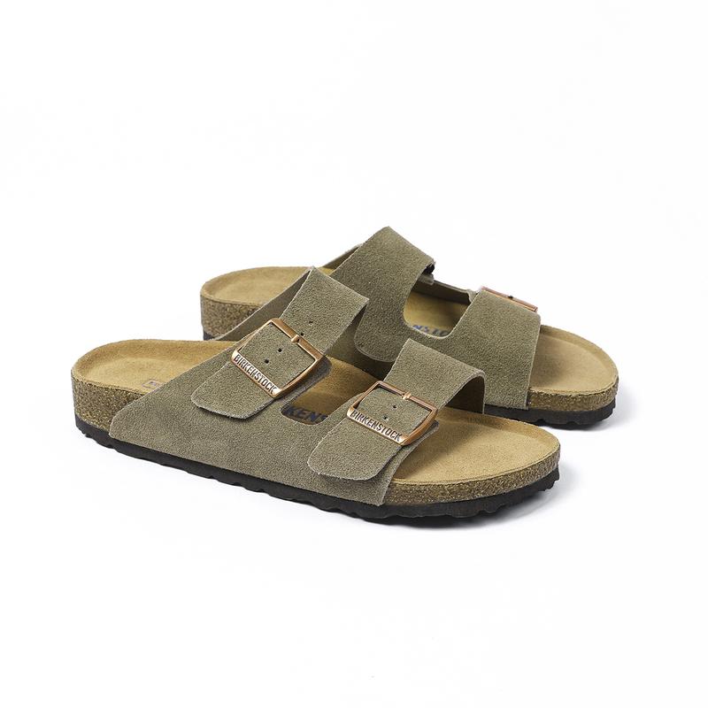 Birkenstocks Open Toe Sandals – Genuine Leather Unisex Retro Open Toe Sandals, Casual Outerwear Style, Classic Comfort Sandals