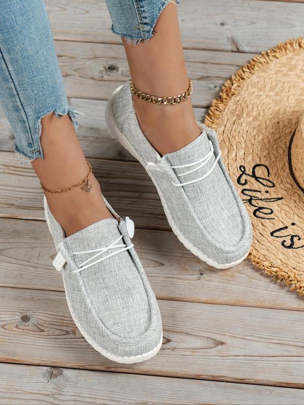 Women's Simple Lace Up Low Top Loafers, Casual Comfortable Breathable Flat Shoes As Girlfriend Gifts, Fashion Summer 2024 Walking Shoes for Back To School, Fall Outfits, Fall Freshness Fall Fall Outfits