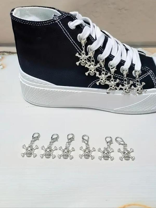 Punk Skull Design Shoe Charms, Fashionable Novelty Shoes Decorations for Clogs Design, Dazzling Glamour Trendy Exquisite Shoes Accessories for Women & Men