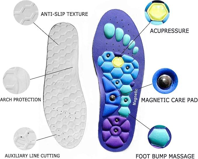 Akusoli Acupressure Insoles, Arch support and Work Boots Insoles Footwear Shoe