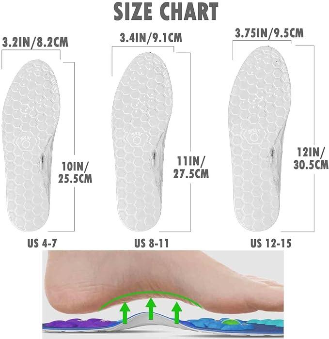 Akusoli Acupressure Insoles, Arch support and Work Boots Insoles Footwear Shoe