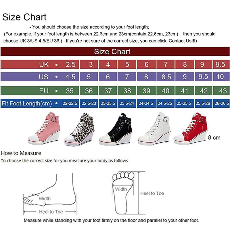 ALLINNINE Women's Sneaker Shoes High Heel Fashionable Canvas Shoes High Tube Lace Up Wedge Edge Zipper Slope Angle Shoes Size 4-11