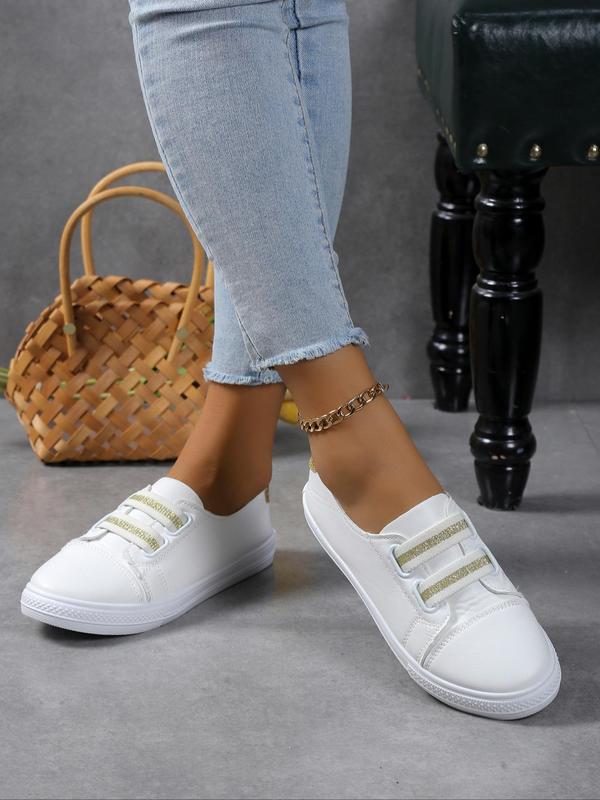 Women's Casual Minimalist Low Top Round Toe Flat Shoes, 1 Pair Breathable Comfort Slip on Flat Shoes, Chic All-match Flats for Daily Wear