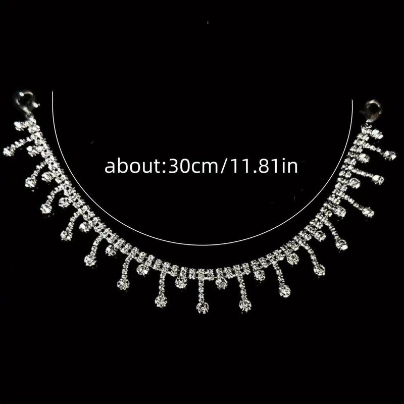 Rhinestone Chain Shoes Decoration, 2 Counts Exquisite Shoes Chain, Fashionable Shoes Accessories for Women & Girls, Shoes Decorations for Boots & Sneakers