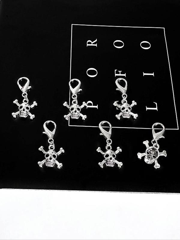 Punk Skull Design Shoe Charms, Fashionable Novelty Shoes Decorations for Clogs Design, Dazzling Glamour Trendy Exquisite Shoes Accessories for Women & Men