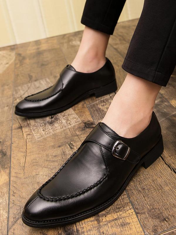 Men's Fashionable Solid Color Dress Shoes, Casual Comfortable Pointed Toe Slip on Shoes for Daily Wear, Business Style Shoes for Men