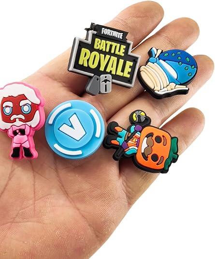 Fortnite Cartoon Shoe Decoration Charms, Charms For Sandals, Shoes, Bracelet, Wristbands, Holiday Party Favors Gift