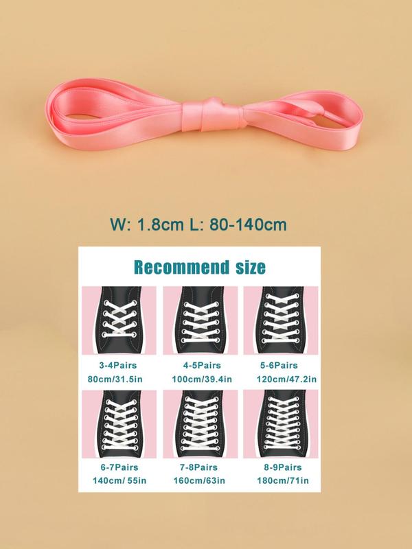 1 Pair Wide 2cm Shoe Laces, Plain Polyester Shoes Laces for Skate Shoes Sneakers