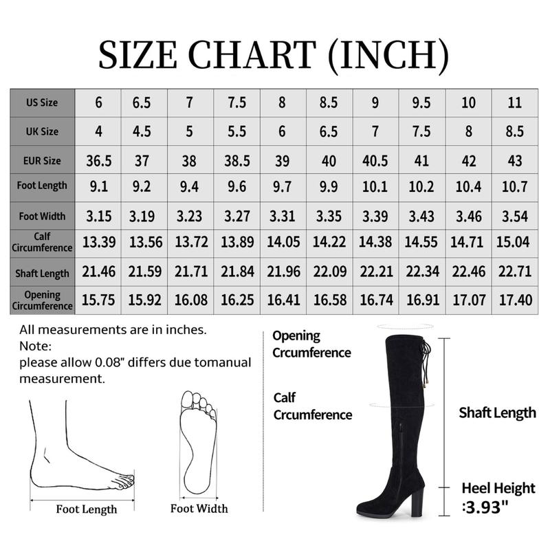 Women's 996 Thigh High Over The Knee Boots Platform 3.9 Inch Chunky Heel Suede Shoes Footwear Girl boot shoes high heels