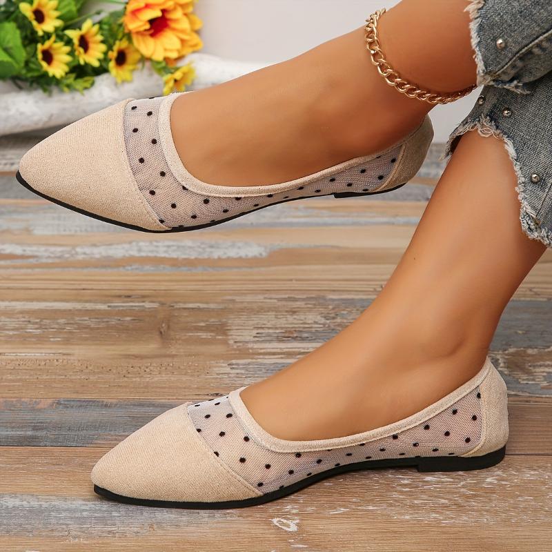 Women's Breathable Mesh Pointed Toe Slip-On Flats