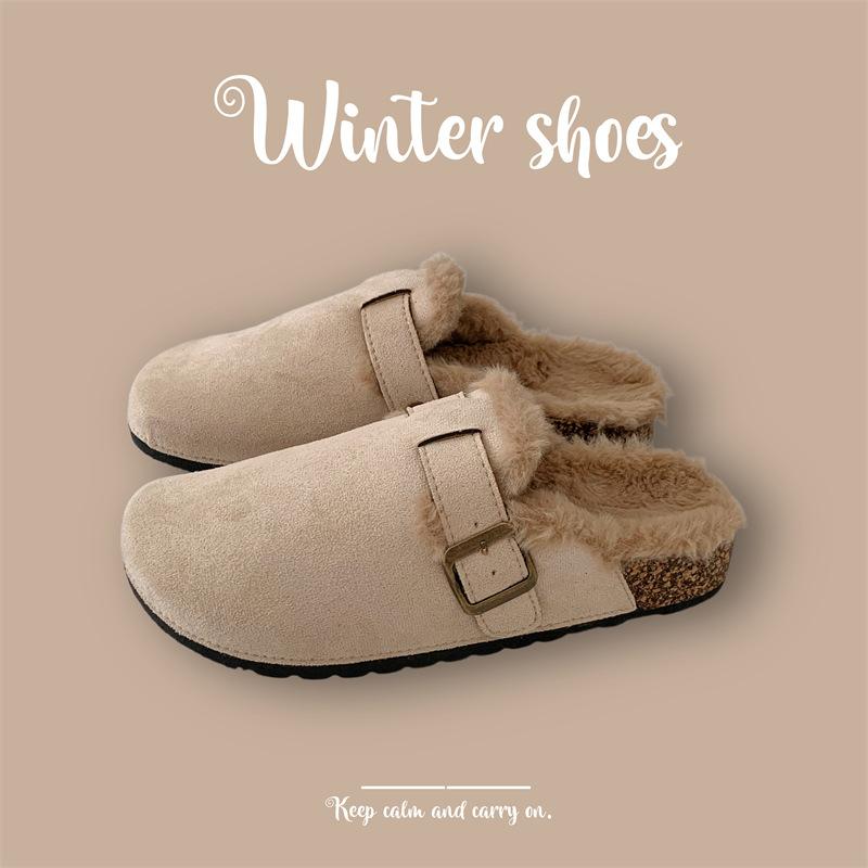 2024 Autumn Winter Women's Warm Fuzzy Clogs - Cozy Indoor Outdoor Slip-On Shoes