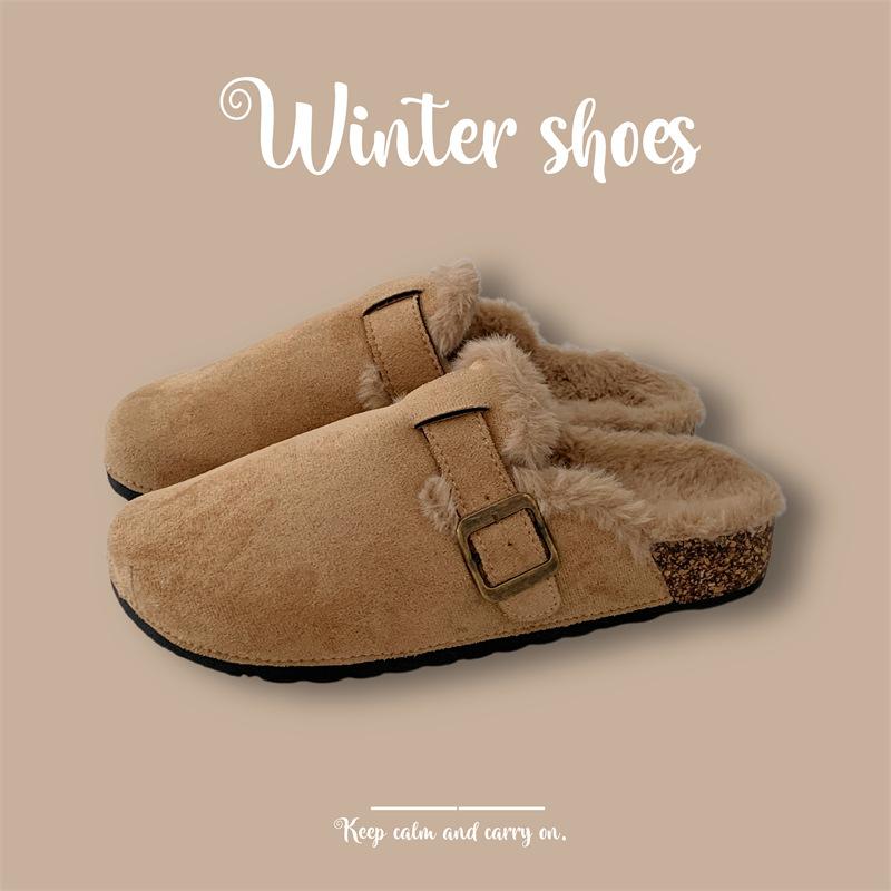 2024 Autumn Winter Women's Warm Fuzzy Clogs - Cozy Indoor Outdoor Slip-On Shoes