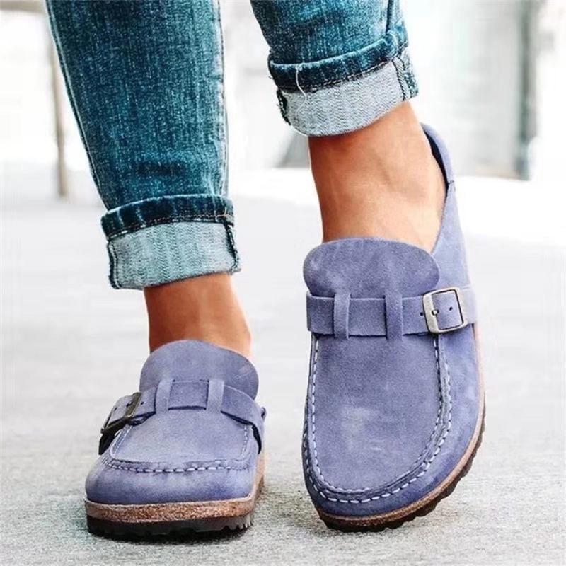 Womens Clogs Cow Suede Soft Footbed Unisex for Men Women Cork Clog Antislip Sole Slippers Mules Sandals with Adjustable Buckle Footwear Shoe