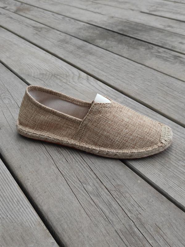 Men's Patchwork Slip-on Espadrille Flats,  Loafers Men, Business Casual Round Toe Flat Shoes for Daily Wear, Lightweight Breathable Comfortable Shoes for Daily Wear, Perfect for Men and Outdoor