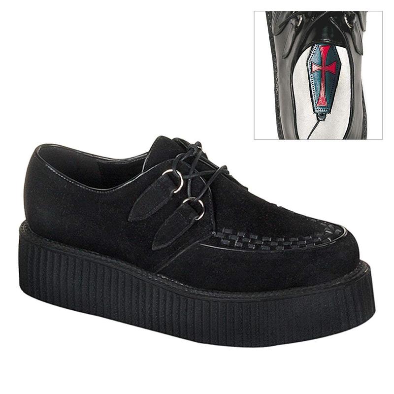 Demonia Men's Creeper-402S Black Suede Creepers