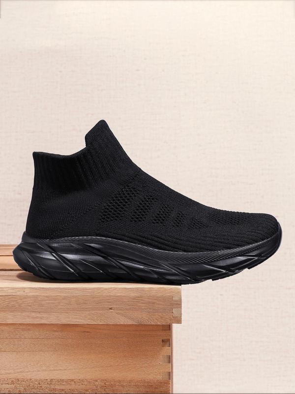 Men's Fashionable Lace-up Mesh Breathable Sock Sneakers, Casual Comfortable Sports Running Shoes, Male All-match Round Toe Shoes for Daily Wear