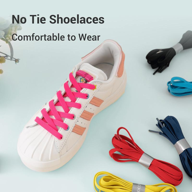 No Tie Shoelace Replacement With Magnetic Lace Lock 8 Pairs Footwear Comfort