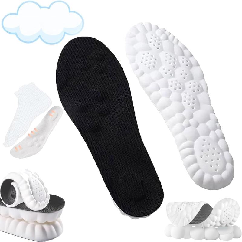 4D Insoles - 4D Cloud Technology Insole - Super Soft, Ultra Comfort Insoles, 4D Sports Shoes Insoles, Acupoint. Footwear Bedroom