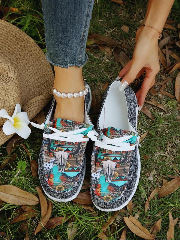 Women's Summer Fashion Colorblock Lace Up Front Low Top Sneakers, Casual Spring Comfortable Round Toe Loafers Shoes for Daily Life, Walking Shoes for Women