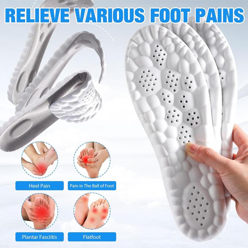 4D Insoles - 4D Cloud Technology Insole - Super Soft, Ultra Comfort Insoles, 4D Sports Shoes Insoles, Acupoint. Footwear Bedroom