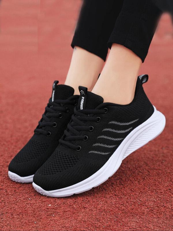 Women's Casual Lace Up Front Low Top Sneakers, 1 Pair Lightweight Breathable Comfortable Sports Running Shoes for Daily Wear, Perfect for Students and Outdoor Sports