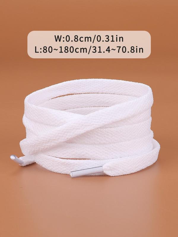 1 Pair Casual Plain Flat Shoelaces, Solid Color Shoelaces for Men and Women, Shoes Accessories For Sneakers