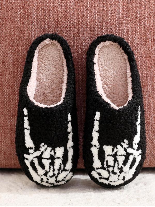 Women's Halloween Themed Slippers, Casual Soft Comfortable House Slippers for Women, Warm Slippers for Indoor & Outdoor Use for Fall & Winter