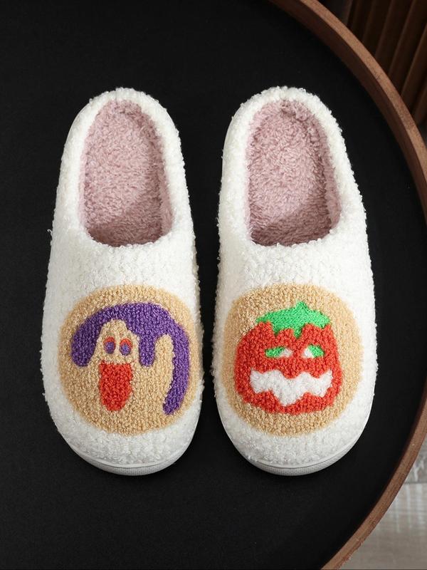 Women's Halloween Themed Slippers, Casual Soft Comfortable House Slippers for Women, Warm Slippers for Indoor & Outdoor Use for Fall & Winter