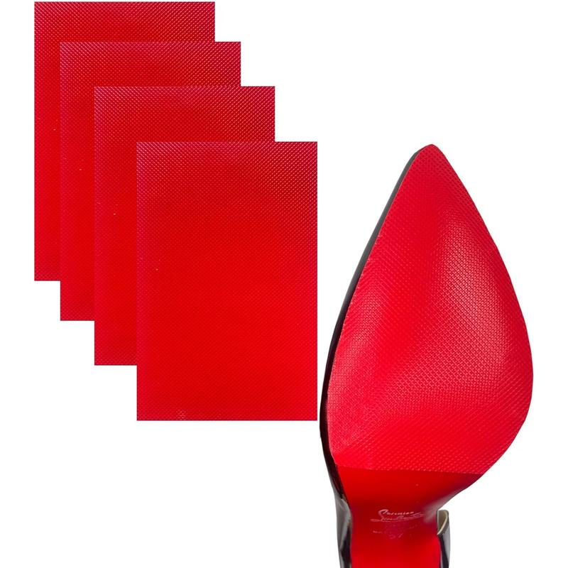 Sole Protector Red Bottom Protector: Non-Slip Shoes Pads Adhesive Shoe Sole Stickers (Red  2-Pairs) Yuwe