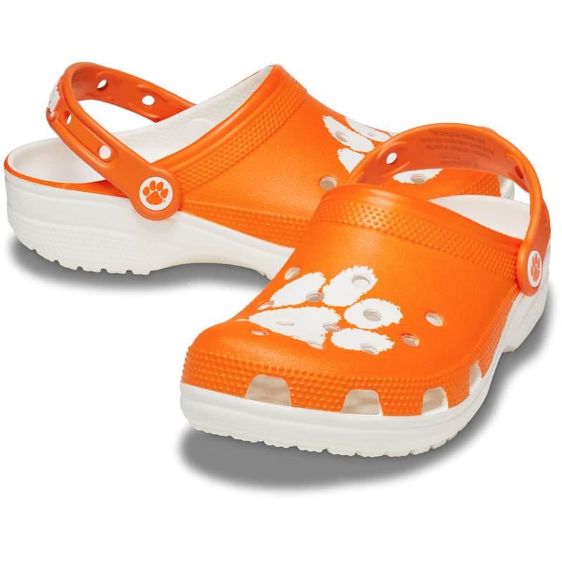 Crocs Unisex Adult Clemson Tigers Classic Clogs, Collegiate Football Fan Gear