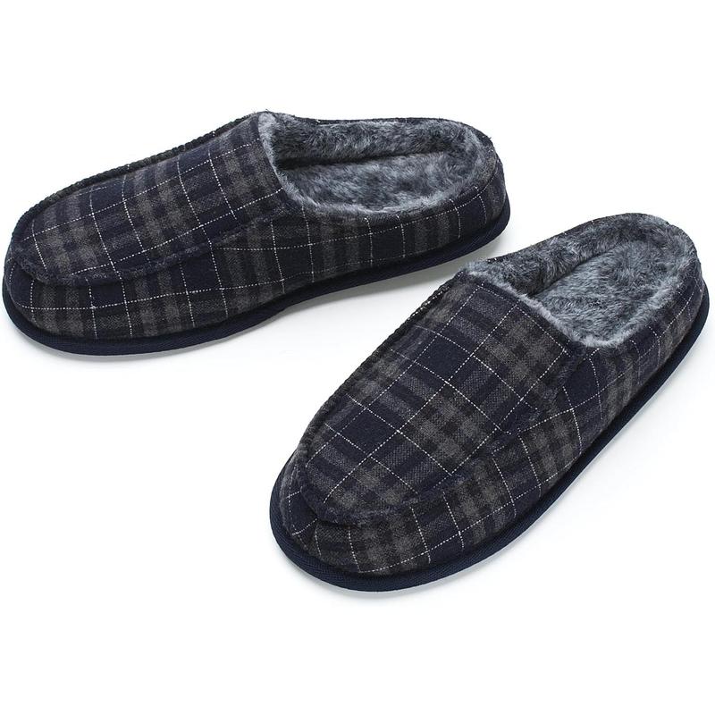 Men's House Slippers, Cozy Non-slip Home Shoes, Warm Comfy Indoor Outdoor Moccasin Slip Ons, Unique Christmas Gifts