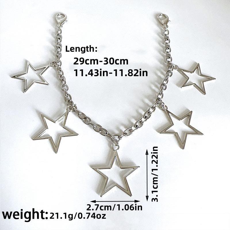 Star Heart Charm Chain Shoe Charm, 1 Count Fashionable Shoes Decorations for Women's Boots, Stylish All-match & Exquisite Shoes Accessories for Daily Wear