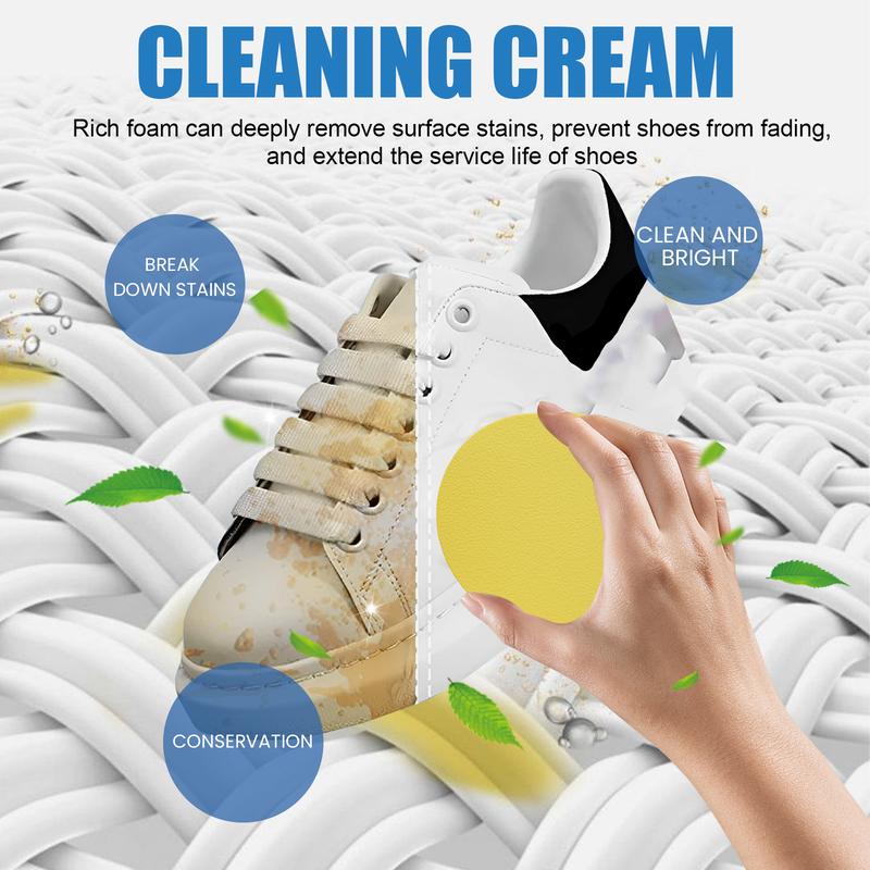 Multi-functional white shoe detergent White Shoe Cleaning Cream Strong Stain Removal Cleaning Cream Sports Canvas Shoes Cleaning to Remove Stains