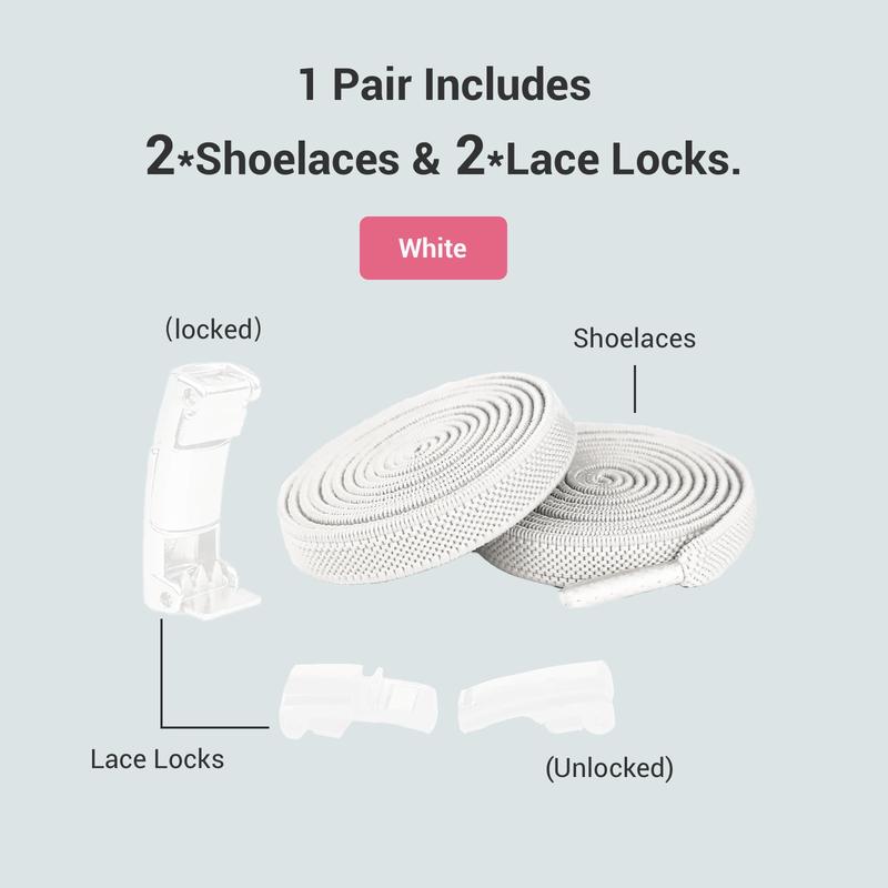 No Tie Shoelace Replacement With Magnetic Lace Lock 8 Pairs Footwear Comfort