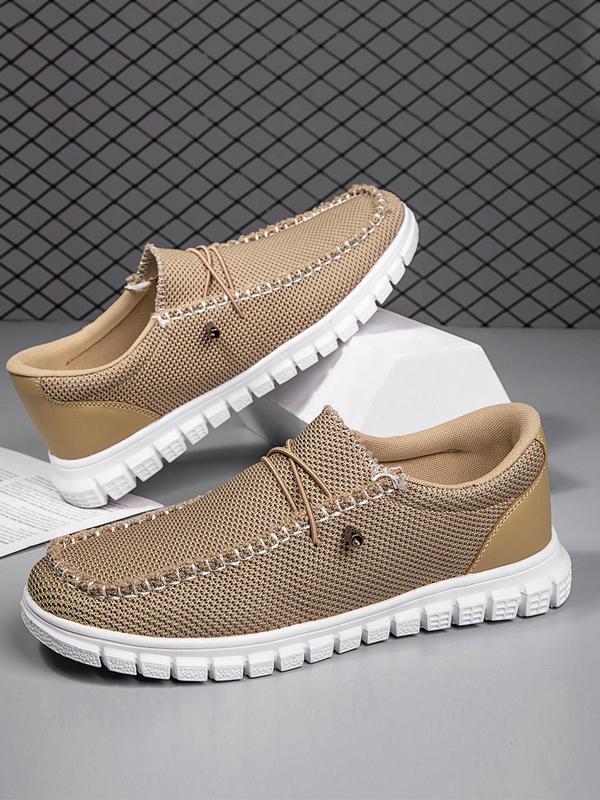 Men's Casual Lace Up Loafers, 2024 New Style Lightweight Breathable Comfortable Slip-on Shoes for Men, Fashionable Shoes for Daily Wear for Outfit Matching