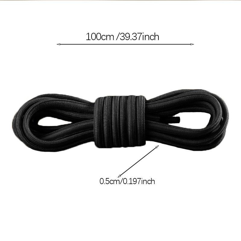 No-tie Magic Round Thickened Shoelace, 1 Pair Elastic Shoe Lace, Shoe Accessories for Men & Women, Sports Shoe Accessories