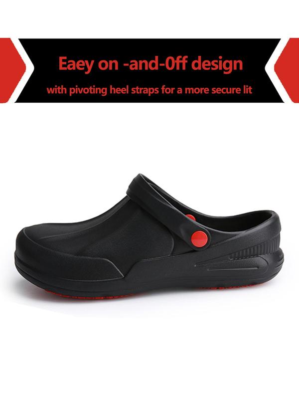 Men's Casual Solid Color Clogs, 2024 Summer Eva Wear Resistance Lightweight Breathable Non-slip Kitchen Work Shoes, Comfortable Shoes for Daily Wear