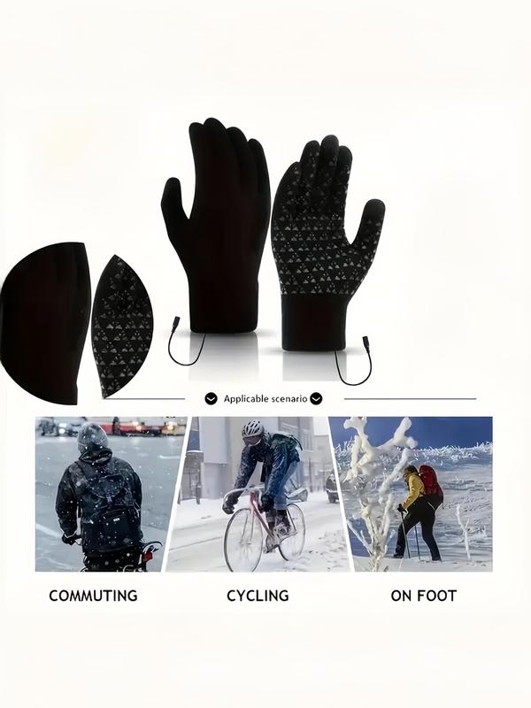 USB Rechargeable Heated Gloves & Heated Shoe Insoles, Unisex Winter Outdoor Warm Gloves & Shoe Insoles, Fashion Accessories for Fall & Winter