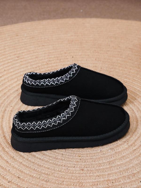 Men's Fashionable Plain Color Slippers, Casual Comfortable Home Slippers, Warm Slippers for Indoor & Outdoor Use for Fall & Winter