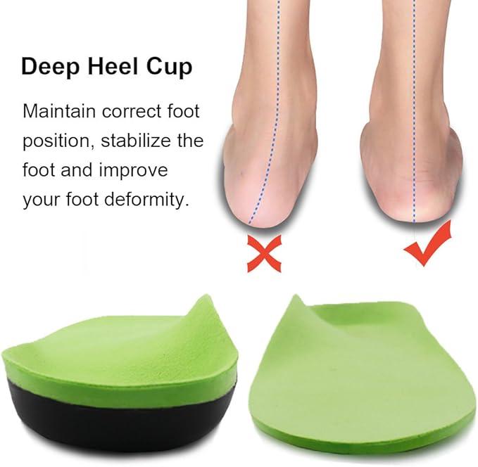 Orthotic Cushion Arch Support Shoe Insoles for Men & Women, Unisex Daily Shock Absorption Gel Sports Inserts for Flat Feet, Plantar Fasciitis, Heel Pain Relief