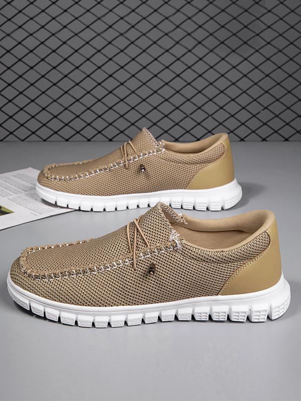 Men's Casual Lace Up Loafers, 2024 New Style Lightweight Breathable Comfortable Slip-on Shoes for Men, Fashionable Shoes for Daily Wear for Outfit Matching