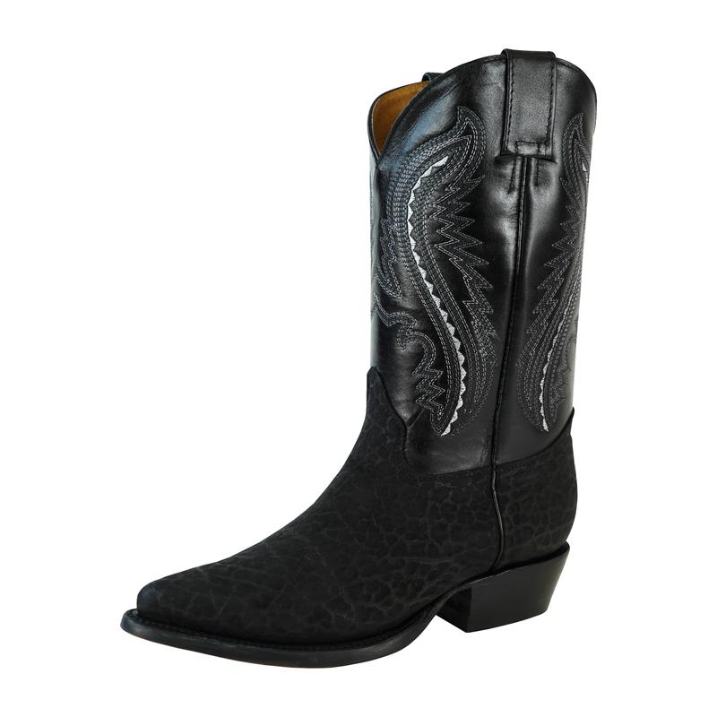 Men's Cuello de Toro Style Black Western Boot